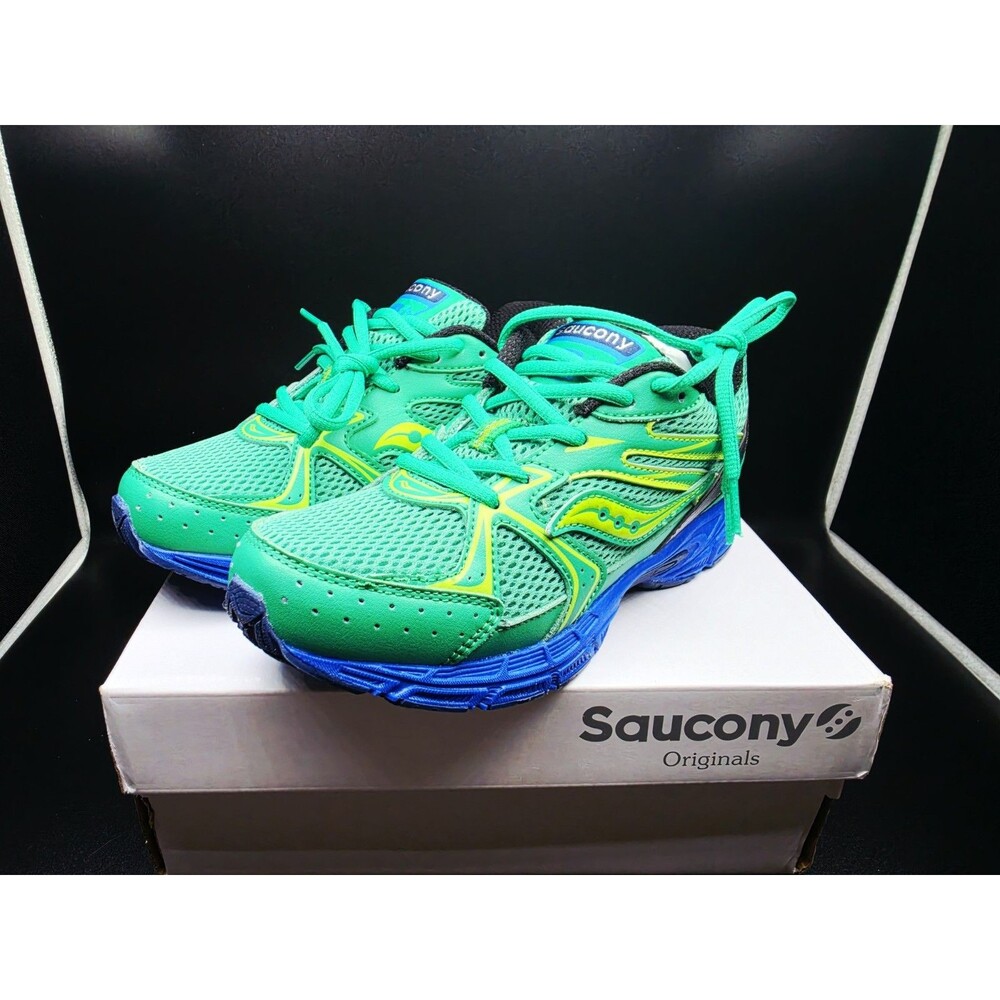 Saucony Ride Millennium  Green/Blue Mesh Lace-Up SVF25BB1 5 Men/6.5 Women’s - Picture 2 of 7